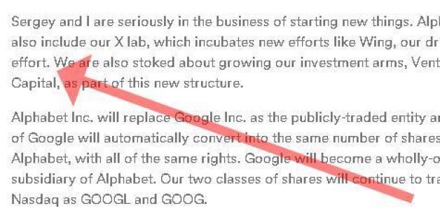 Auf der Website des neuen Alphabet-Konzerns ist eine geheime Botschaft versteckt