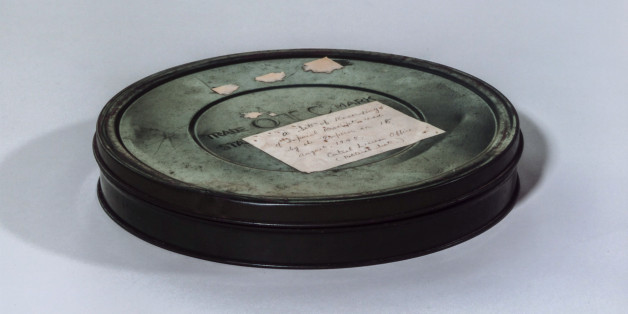 This photo provided by the Imperial Household Agency of Japan on Saturday, Aug. 1, 2015, shows a container which stored the original recording of late emperor Hirohito's war-ending speech and another after-war address, in Tokyo. The original sound was released Saturday by the Imperial Household Agency in digital format, ahead of the 70th anniversary of the speech and the war's end. (Imperial Household Agency of Japan via AP)