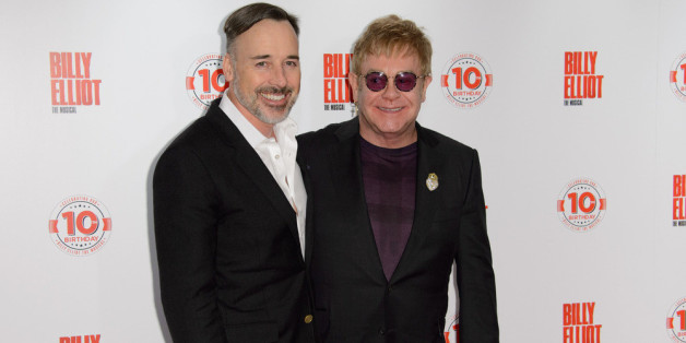 Elton John und David Furnish bei "Billy Elliot The Musical" in London