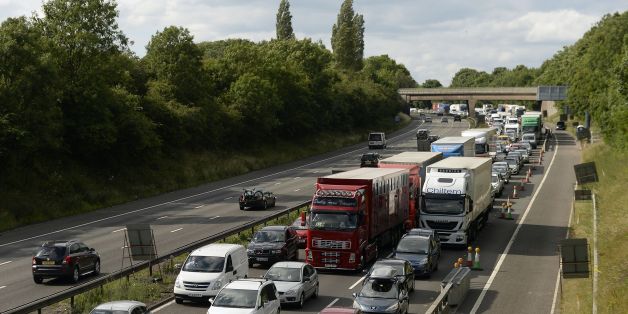 Tailbacks on the M6 in Staffordshire after a lorry fire closed the motorway for repairs due to the ferocity of the blaze melting the tarmac.
