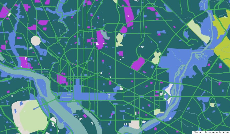 Google Maps Turned Into Cool Generative Art By BostonBased Coder HuffPost UK
