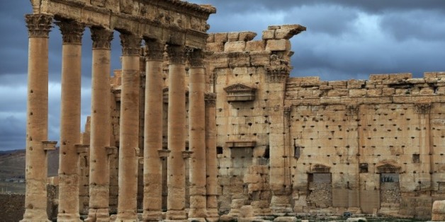 Une partie du temple de Bêl, dans la cité antique de Palmyre, le 14 mars 2014