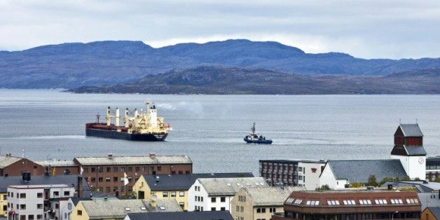 Le ville de Kirkenes, en Norvège, au bord de la mer des Barents, le 4 septembre 2010