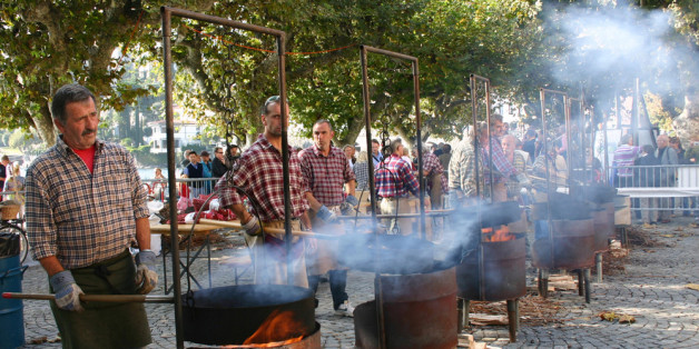 Marroniröster beim Festo della castagne in Ascona