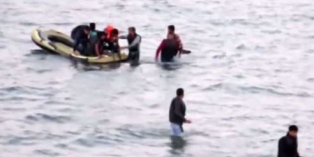 Des images de la même opération de sauvetage sur la plage turque de Bodrum