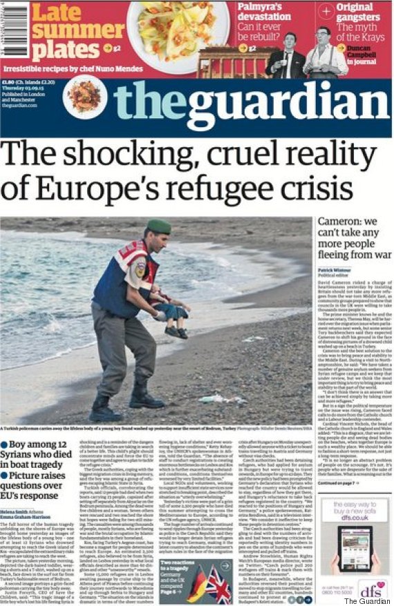 Drowned Syrian Toddler Photo Inspires Graphic, Bold Front ...