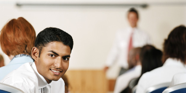 Businessman in seminar