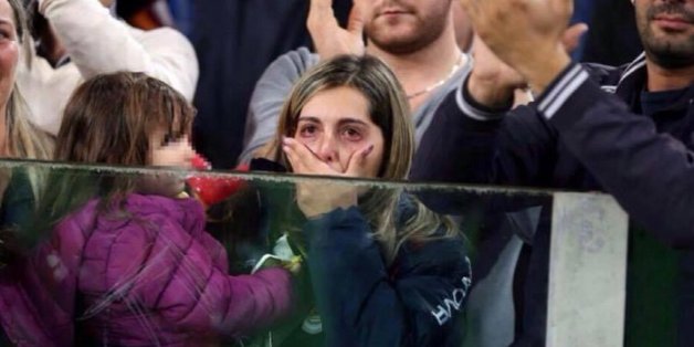 Luana auf der Tribüne bei einem Match von A.S. Roma