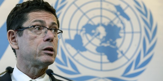 United Nations Assistant Secretary-General for Human Rights, Ivan Simonovic, attends a stake-out on March 2, 2015 at the UN offices in Geneva. UN said more than 6,000 people have been killed since violence erupted in east Ukraine last April, decrying a 'merciless devastation of civilian lives and infrastructure.' AFP PHOTO / FABRICE COFFRINI (Photo credit should read FABRICE COFFRINI/AFP/Getty Images)