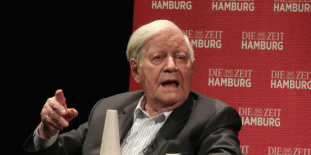 Helmut Schmidt während eines Interviews im Mai 2015