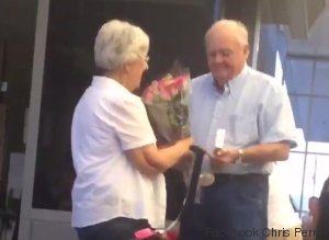 elderly man on airport