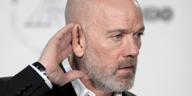 Michael Stipe appears in the press room at the 2014 Rock and Roll Hall of Fame Induction Ceremony on Thursday, April, 10, 2014 in New York. (Photo by Andy Kropa/Invision/AP)