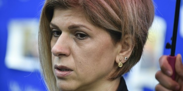 Fatima Kurdi, la tante d'Aylan Kurdi mort noyé en fuyant la Syrie, à Bruxelles, le 14 septembre 2015