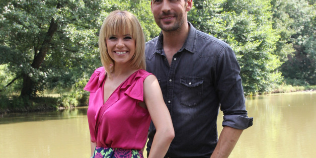 Francine Jordi (38) und Alexander Mazza (42), die Moderatoren der "Stadlshow"