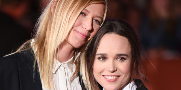 Actress Ellen Page, left, and Samantha Thomas attend the premiere of "Freeheld" on day 4 of the Toronto International Film Festival at Roy Thomson Hall on Sunday, Sept. 13, 2015, in Toronto. (Photo by Richard Shotwell/Invision/AP)
