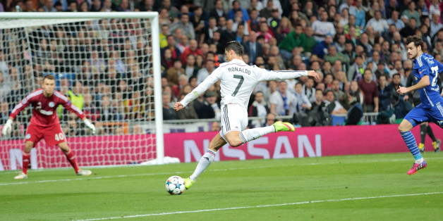UEFA Champions league game, Real Madrid vs. FC Schalke at Estadio Santiago Bernabeu. Real Madrid lost 3-4 but advanced on a 5-4 aggregate.