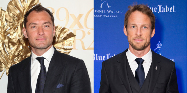 Jude Law und Jenson Button haben mehr gemeinsam als die Vorliebe für dunkle Anzüge.