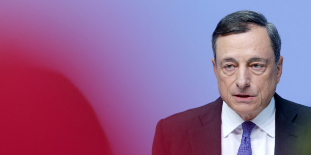 President of European Central Bank Mario Draghi speaks during a news conference in Frankfurt, Germany, Thursday, Sept.3, 2015, following a meeting of the ECB governing council. (AP Photo/Michael Probst)
