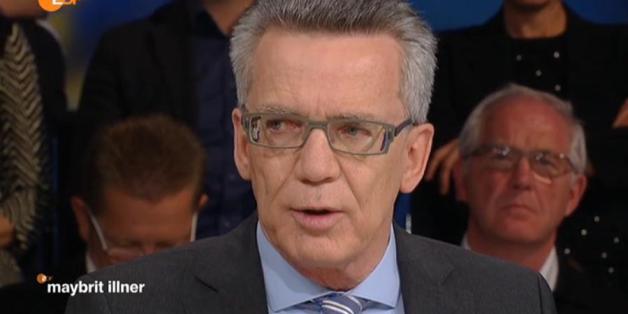 Innenminister Thomas de Maizière bei "Maybrit Illner"