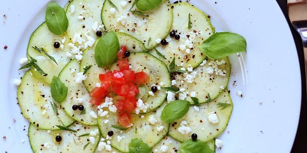 carpaccio de courgettes