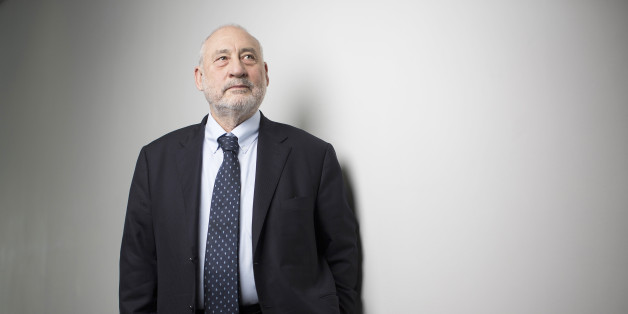 Joseph Stiglitz, Nobel prize-winning economist and professor of economics at Columbia University, poses for a photograph following a Bloomberg Television interview in London, U.K., on Tuesday, May 19, 2015. Stiglitz said, Greece's giving up the euro would be 'really serious' for Europe. Photographer: Simon Dawson/Bloomberg via Getty Images