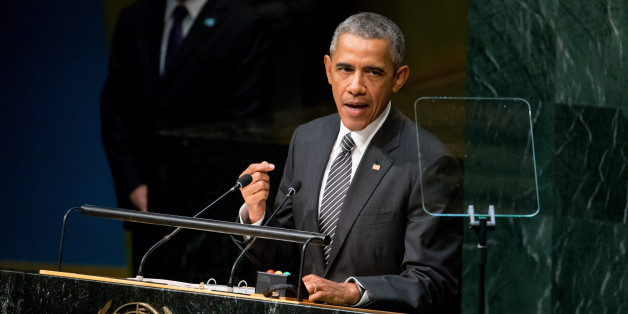 President Barack Obama speaks at the United Nations Sustainable Development Summit, Sunday, Sept. 27, 2015, at the United Nations headquarters. The global meeting is focused on fixing some of the world's greatest problems through a 15-year road map. (AP Photo/Andrew Harnik)
