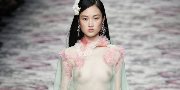 Guccis neuer Kreativdirektor Alessandro Michele sorgte mit seiner neuen Kollektion in Mailand für Aufsehe