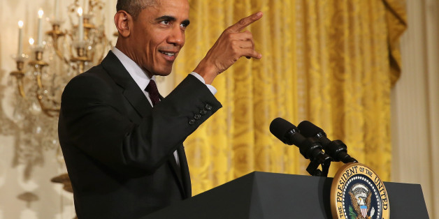 WASHINGTON, DC - JULY 22: U.S. President Barack Obama delivers remarks at a reception celebrating the reauthorization of the African Growth and Opportunity Act (AGOA) in the East Room of the White House July 22, 2015 in Washington, DC. The reception was held on the eve of Obama's latest trip to Africa, which will include stops in Kenya and Ethiopia. (Photo by Chip Somodevilla/Getty Images)
