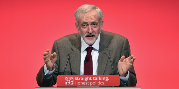 BRIGHTON, ENGLAND - SEPTEMBER 29: Labour leader Jeremy Corbyn delivers his first speech as leader of the party on September 29, 2015 in Brighton, England. The four day annual Labour Party Conference takes place in Brighton and is expected to attract thousands of delegates with keynote speeches from influential politicians and over 500 fringe events. (Photo by Jeff J Mitchell/Getty Images)