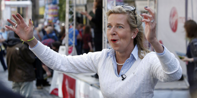 Katie Hopkins on the Royal Mile in Edinburgh during the Edinburgh Festival Fringe.