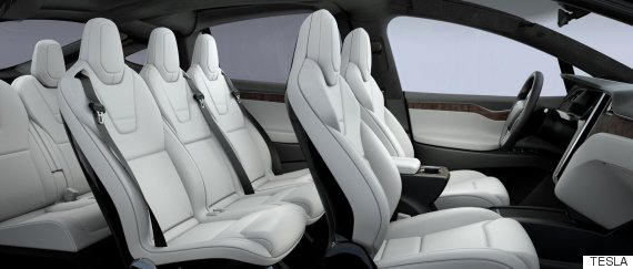 Tesla Unveils Model X Electric Family Car With Falcon Wing Doors And Tesla Model X Interior