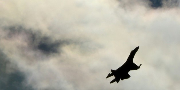 Un avion de chasse de l'armée russe dans le ciel de Moscou, le 27 août 2013