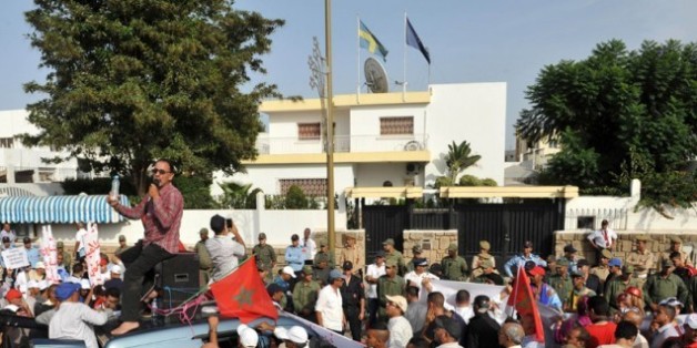 "Touche pas à mon pays", scandent des manifestants marocains devant l'ambassade de Suède