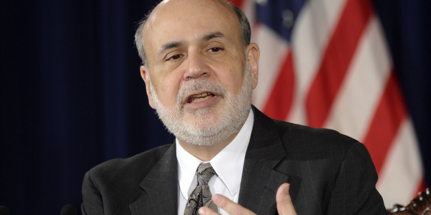 Federal Reserve Chairman Ben Bernanke speaks during a news conference at the Federal Reserve in Washington, Wednesday, Dec. 18, 2013. The Fed will begin to reduce bond purchases by $10 billion in January because of a stronger U.S. job market.(AP Photo/Susan Walsh)