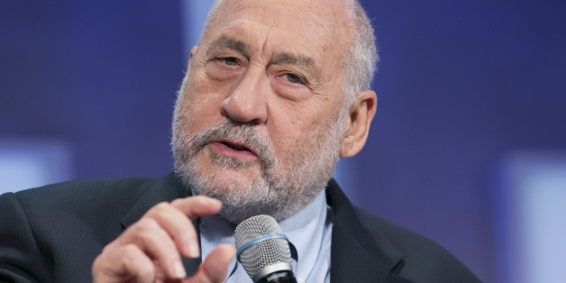 Columbia University Professor Joseph Stiglitz speaks at the Clinton Global Initiative, Monday, Sept. 28, 2015 in New York. (AP Photo/Mark Lennihan)