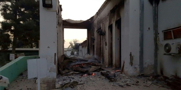 L'hôpital de MSF à Kunduz après son bombardement, le 3 octobre 2015 en Afghanistan
