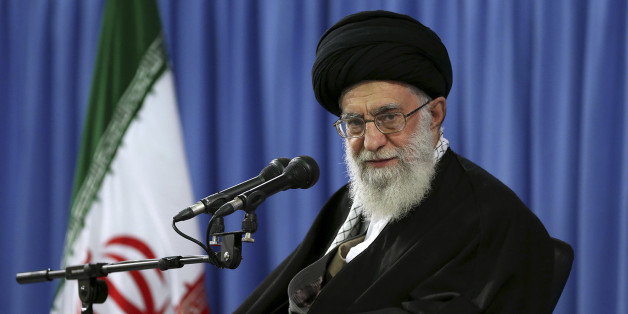 FILE - In this file photo released by an official website of the office of the Iranian supreme leader April 9, 2015, Supreme Leader Ayatollah Ali Khamenei attends a meeting with a group of religious performers in Tehran, Iran. Iran's top leader has rejected a long-term freeze on nuclear research and supports banning international inspectors from accessing military sites as a deadline in negotiations with world powers approaches. Khamenei's comments, made Tuesday night, June 23, 2015, and broadca