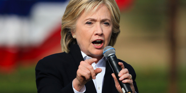 Democratic presidential candidate Hillary Rodham Clinton speaks Wednesday, Oct. 7, 2015, during a campaign stop at the Westfair Amphitheater in Council Bluffs, Iowa. (AP Photo/Nati Harnik)