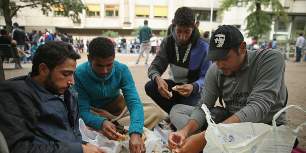 Flüchtlinge in einem Heim in München