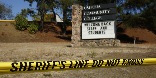 A sign welcomes students back to Umpqua Community College, Monday, Oct. 5, 2015, in Roseburg, Ore. The campus reopened on a limited basis for faculty and students for the first time since armed suspect Chris Harper-Mercer killed multiple people and wounded several others on Thursday before taking his own life at Snyder Hall. (AP Photo/John Locher)