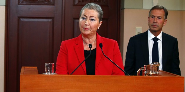 Kaci Kullmann Five, head of the Norwegian Nobel Committee, announces the winner of 2015 Nobel peace prize during a press conference in Oslo, Norway, October 9, 2015. The Norwegian Nobel Committee announced that the 2015 Nobel Peace Prize was awarded to the Tunisian National Dialogue Quartet. AFP PHOTO / NTB SCANPIX / HEIKO JUNGE +++ NORWAY OUT +++ (Photo credit should read HEIKO JUNGE/AFP/Getty Images)