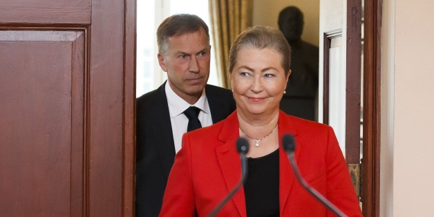 Kaci Kullmann Five, head of the Norwegian Nobel Committee, arrives to announce the winner of 2015 Nobel peace prize during a press conference in Oslo, Norway, October 9, 2015. The Norwegian Nobel Committee announced that the 2015 Nobel Peace Prize was awarded to the Tunisian National Dialogue Quartet. AFP PHOTO / NTB SCANPIX / HEIKO JUNGE +++ NORWAY OUT +++ (Photo credit should read HEIKO JUNGE/AFP/Getty Images)