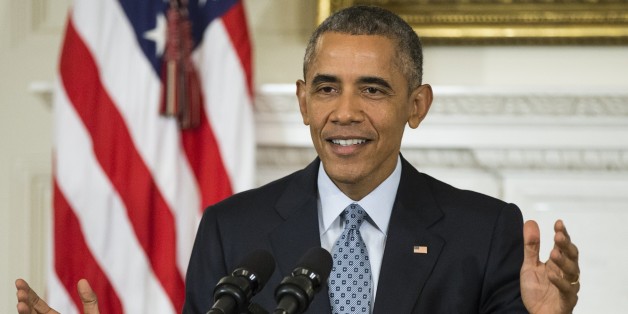 WASHINGTON, USA - OCTOBER 2: US President Barak Obama speaks during a press conference at the White House in Washington, USA on October 2, 2015. During the press conference he announced the resignation of Arnie Duncan as Secretary of Education and appointed John King as his temporary replacement. He also answered question on gun control, Russia, and the situation in Syria. (Photo by Samuel Corum/Anadolu Agency/Getty Images)