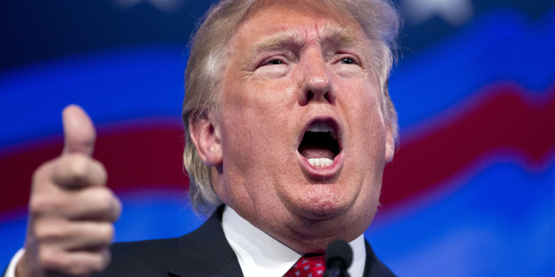 FILE - In this Sept. 25, 2015, file photo, Republican presidential candidate, businessman Donald Trump, speaks during the Values Voter Summit in Washington. Aerosmith frontman Steven Tyler is asking Trump to stop using the power ballad "Dream On" at campaign events. (AP Photo/Jose Luis Magana, File)