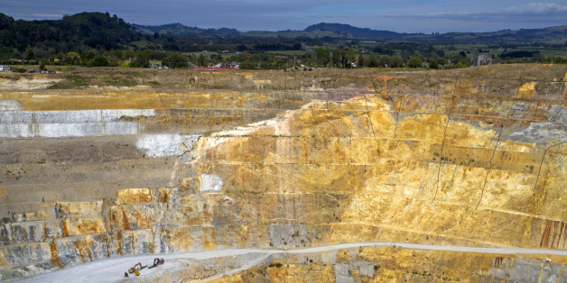 The open-pit Martha gold mine, situated in the centre of the town of Waihi.