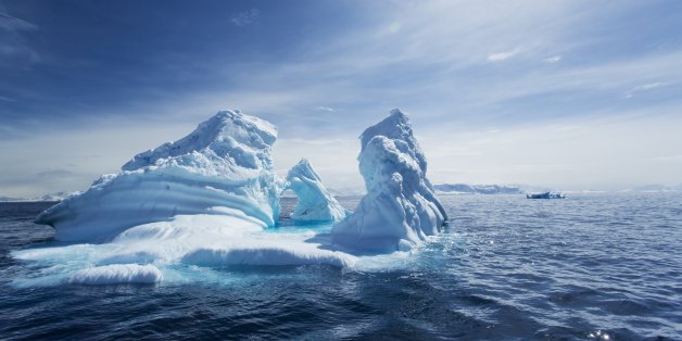 Antarctica, Massive iceberg in spring sunshine floating in Gerlache Strait along Antarctic Peninsula