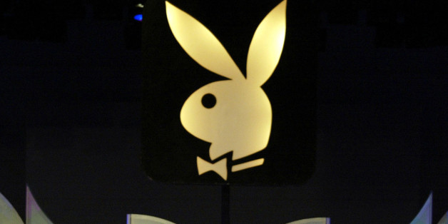 FILE - This file photo made June 19, 2004, shows the Playboy logo in Los Angeles. Penthouse magazine corporate parent FriendFinder Networks Inc. said Thursday, July 15, 2010, it will offer $210 million for Hugh Hefner's Playboy Enterprises Inc. despite Hefner's insistence that he does not intend to sell the company. (AP Photo/Damian Dovarganes, File)