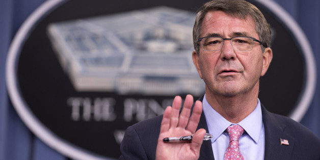 Defense Secretary Ash Carter speaks to reporters during a news conference at the Pentagon, Wednesday, Sept. 30, 2015. Carter said that Russian airstrikes may have been in areas with no Islamic State forces. (AP Photo/Manuel Balce Ceneta)