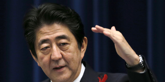 Japan's Prime Minister Shinzo Abe speaks about the agreement on the Trans-Pacific Partnership trade deal at Abe's official residence in Tokyo, Tuesday, Oct. 6, 2015. (AP Photo/Shuji Kajiyama)