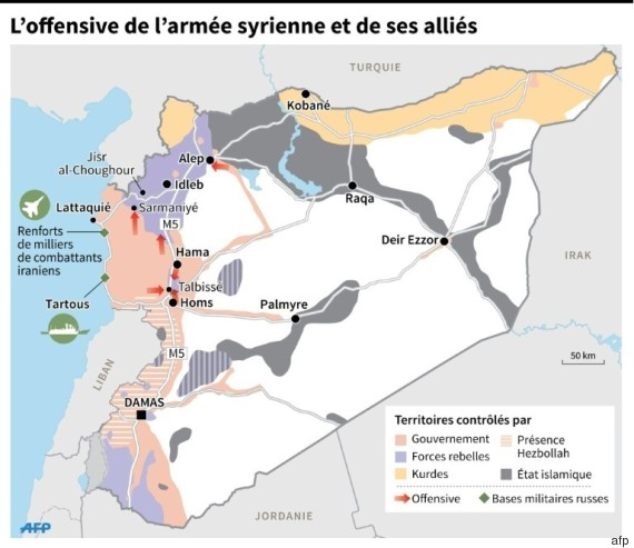 carte syrie